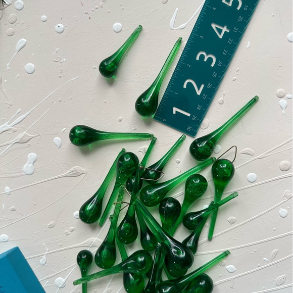 RARE Vintage Christmas Plastic Green Icicles - Picture 6 of 16